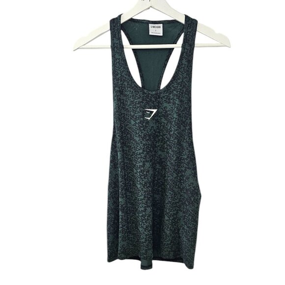 Gymshark Mens Critical Stringer Size Small Tank Muscle Athletic Green - Picture 1 of 6
